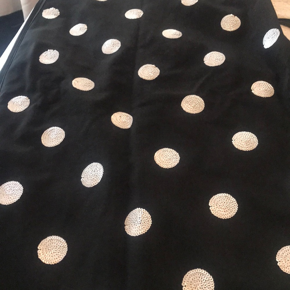 Black and white polkadot skirt